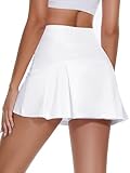 Ibeauti Womens Back Pleated Athletic Tennis Skorts Golf Skirts with 3 Pockets Mesh Shorts for Running Active Workout