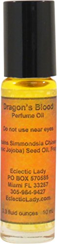 Dragon's Blood Perfume Oil, 0.3 Oz Portable Roll-On Fragrance with Long-Lasting Scent, Delightful Essential Oils and Jojoba Oil For Daily Use