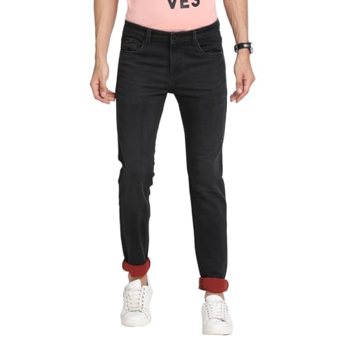 Jean slim noir Turtle en coton stretch pour homme