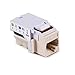 Hellermann Tyton RJ45FC5EB-W Category 5e Modular Keystone Jack Bulk Pack, White (Pack of 50)