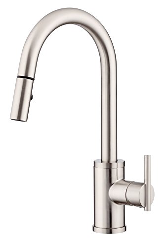 Danze D453558SS Parma Trim Line Single Handle Pull-Down Kitchen Faucet with SnapBack Retraction, Stainless Steel