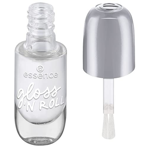 Image of Essence gel nail colour 01 gloss 'N ROLL, gel nail polish, high-shine finish, long-lasting colour, 8 ml