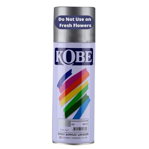 Image of Oasis Kobe Acrylic Spray Paint - Fast Dry Multipurpose Spray For Metal, Wood, Walls, Automobiles, Art & Craft, DIY Projects - 400ML (Bright Silver)