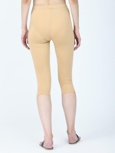 Image of Robinbosky Premium Stretchable Cotton Capri Legging for Women | Suitable for Formal wear & Casual wear | High-End Elastic Makes. The Leggings Squat Proof and Durable for Travel, Yoga, & Workout.