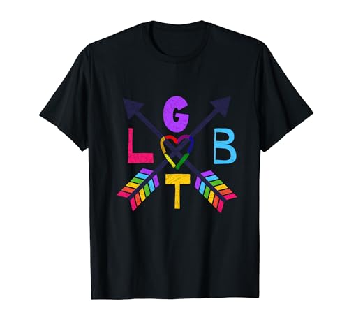 Arrows LGBTQ Gay Pride Libertad Bandera Colores Camiseta