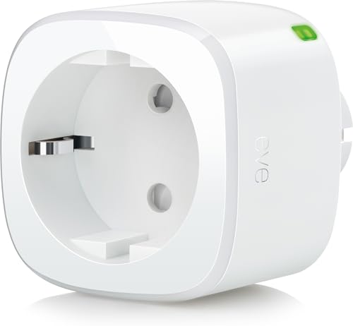 Eve Energy (Matter) – Smarte Steckdose, Verbrauchsmessung, App-/Sprachsteuerung, TÜV-zertifiziert, funktioniert mit Alexa/Apple/Google/SmartThings/Home Assistant, Thread Border Router nötig