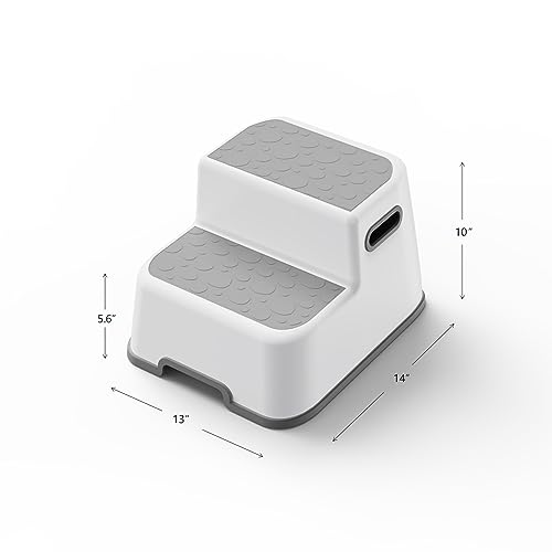 UNCLE-WU-Two-Step-Stool-for-KidsToddlerAdult-Height-100-Hold-up-to-200-PoundsNon-Slip-Safety-Handles-for-Potty-Training-Bathroom-SinkBedside-Kitchen-2-Pack UNCLE WU Two Step Stool for KidsToddlerAdult Height 100 Hold up to 200 PoundsNon Slip Safety Handles for Potty Training Bathroom SinkBedside Kitchen 2 Pack
