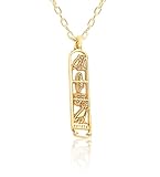 Personalized Egyptian Cartouche Name Necklace | 14K Gold Plated 925 Sterling Silver | Custom Name Pendant, Ancient Egypt Jewelry Gift
