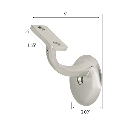 Design House 182030 Jumbo Handrail Bracket, 5-Pack, Satin Nickel - Image 2
