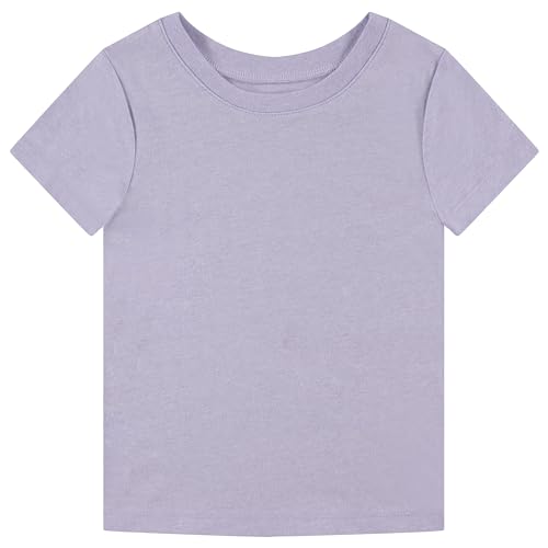 Image of BTween Girls 4 Piece Tops Fashionable Short Sleeve T-Shirt Casual Daily Shirt for Kids Assorted Colors