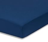 Everyday Kids Fitted Crib Sheet, 100% Soft Breathable Microfiber Baby Sheet, Fits Standard Size Crib Mattress 28in x 52in, Navy Nursery Sheet