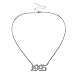 Produktbild osmanthusFrag Mode Frauen römischen Ziffern 1995 Muster Anhänger Kette Halskette Schmuck Zubehör für Frauen Geburtstag Hochzeitsgeschenk Silber