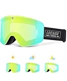 LECAGE OTG Frameless Photochromic Ski Goggles...