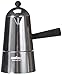 ILSA Caffettiera Espresso Carmencita Classic, Alluminio, Manico e Pomolo Neri, Capacità 20 cl, Tazze 3