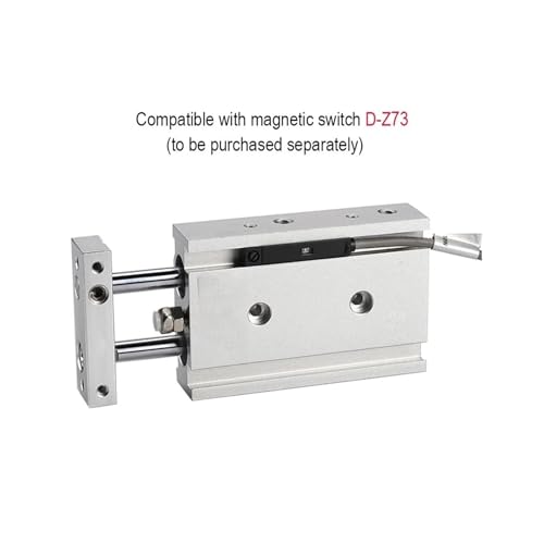 Vérin pneumatique double tige CXSM20 solution anti-rotation de 10mm - 4