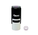 Self-Inking Stamp, Round Teacher Stamp for Classroom (Smiley Face)