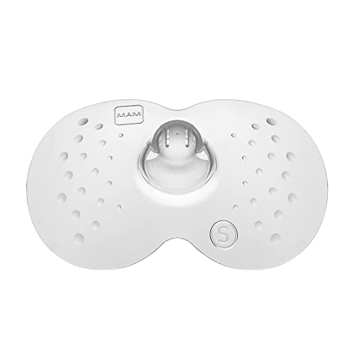 MAM Stillhütchen Größe S (ø 17 mm) im 2er-Set, Brusthütchen zum Schutz beim Stillen, Brustwarzenschutz für maximalen Hautkontakt zwischen Mutter und Kind