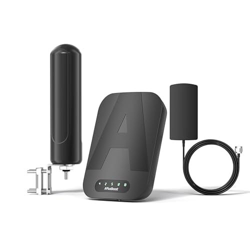 Cell Phone Booster for RV Trucks Camping Amplifies 4G LTE for Verizon,AT&T, T-Mobile and All U.S. Carriers on Band 4/66/12/13/17/5/2/25,5G Compatible,FCC Approved RV Truck Cell Booster