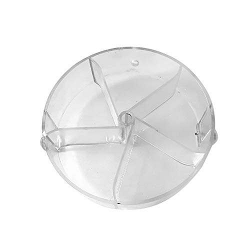 tianxiangjjeu Pet Food Box Rotating Round Biting Wheel Plastic Durable Feeding Container Transparent
