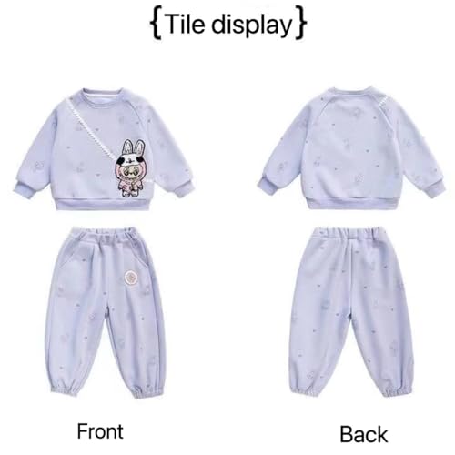 labu.bu clothes for girls Outfits Fashion Sweatshirts+Sweatpants Long Fall Casual Pullover Dailywear Set Size 3-10Y2