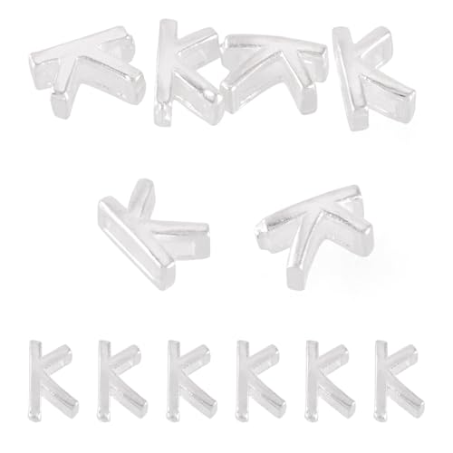 Beadthoven 6�� 925�X�^�[�����O�V���o�[ �A���t�@�x�b�g K �r�[�Y �o�u�����^�[ �X���C�h�r�[�Y �X���[�����^�� �t���b�g �L���s�^�� ABC �A���t�@�x�b�g ���^���r�[�Y �u���X���b�g �l�b�N���X DIY �W���G���[����p