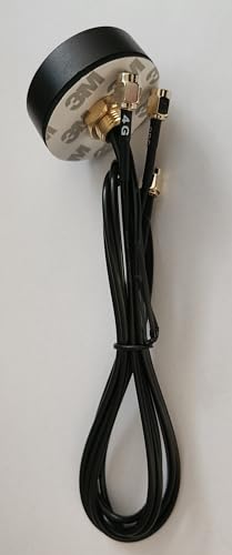 4G/WiFi/GPS 3-in-1 Combination Antenna w/24inch Leads - Through Hole - Outdoor/Weatherproof/Marine Puck Antenna