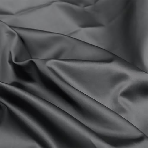 Image of Sassoon Catania Cotton Sateen Bedsheet - 400 TC, Super King Size (118 x 118) Inches, Premium Long Staple Cotton, Soft & Breathable, Fade Resistant - 1 Bedsheet with 2 Pillow Covers,Color- Stone