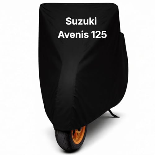 Image of Scooty Body Cover for Suzuki Avenis 125 Waterproof & Dustproof Scooter Cover UV Resistant, Heat Resistant & All Weather Protection Heavy Duty Triple Stitched Two Wheeler Cover (Black)