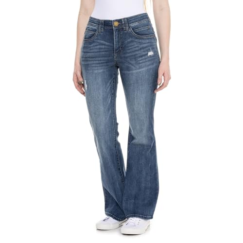 Democracy Women's 'Ab'Solution High-Rise Bootcut Jeans - Medium Blue Flare, 32" Inseam