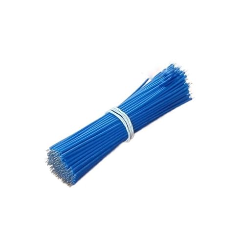 Outdoor Extension 100PCS 5cm 10cm 15cm 20cm Fly Jumper Wire 24AWG Tin Conductor Wires Tin-Plated Breadboard Solder Cable Solar sheathed(Blue,20cm)