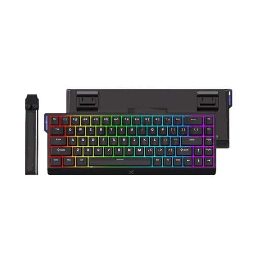 eRgDFS Teclado magnético con Cable mecánico ACE60 Pro Gaming 0,01 mm RapidTrigg 8000 Hz SOCD RS 0,125 ms 128 K Frecuencia de muestreo Compatible con computadora(ACE68-Black)