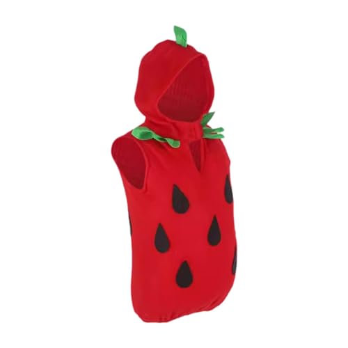 YEJBBUC Costume de fraises pour enfants - Haut à capuche pour fête - Accessoires photo - 3 à 5 ans - Rouge, Rouge 3 à 5 ans, 3-5 Years