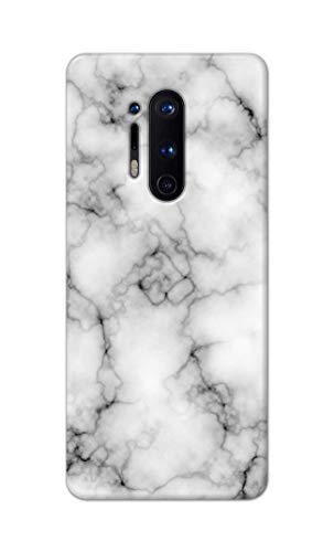 Image of Light White Marble Texture Natural Pattern Hard Back Case Cover for OnePlus 8 Pro Back Cover -(J5) VNS2230