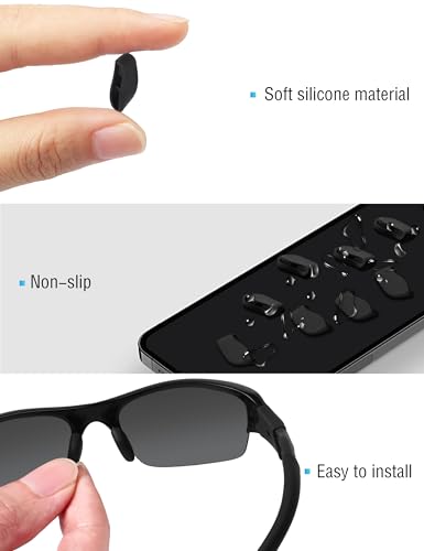 Image of Bowyer Replacement Nose Pads Compatible with Oakley Commit SQ OO9086 /Flak 2.0 OO9295 /Flak Jacket /Si Speed Jacket Sunglass