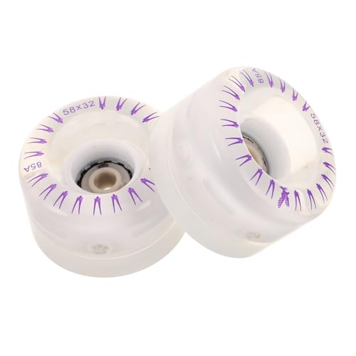 IMIKEYA 2pcs Light Up Roller Skate Wheels with Bearings Indoor Outdoor Versatile Quad Ages Dazzling LED Effects Smooth Performance for Skating Activities