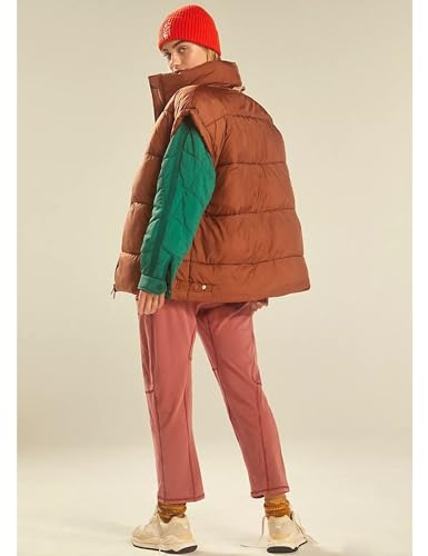 InterNos Womens Winter Puffer Vest Zip Up Stand Collar Sleeveless Padded Gilet Puffy Jacket 5