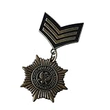 watreketal distintivo marziale storico con emblemi stella intagliati artigianato dettagliato per collezionista appassionato badge marziale antico