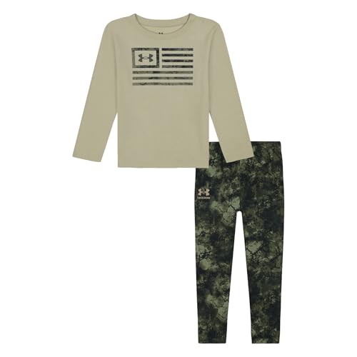 Image of Under Armour Boys' 2-Piece Long Sleeve T-Shirt and Fleece Pants Set, Outdoor Collection