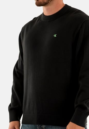 Calvin Klein Ls Ez Cotton Crewnk Sweater 12gg Lv04rc309g Sweaters for mens Black XL