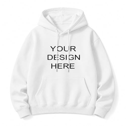 Image of Maydear Custom Vintage Washed Hoodie, Personalized Text Logo Pullover Sweatshirt for Men Women
