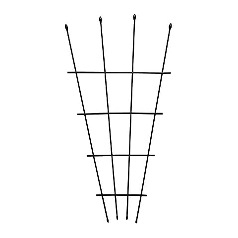 Garden Gear 1.2 Metre Fan Pot Trellis, Plastic Coated Steel Outdoor Decorative Plant Support, Weather Resistant (1) Cover