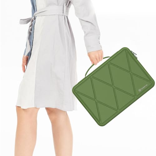 Image of Smatree M23T Hard EVA Protective Sleeve for 13 inch MacBook Neo 2026 | Compatible for 13 inch MacBook Neo 2026,Water-Resistant Protective Laptop Bag Sleeve,Green(X8017T)