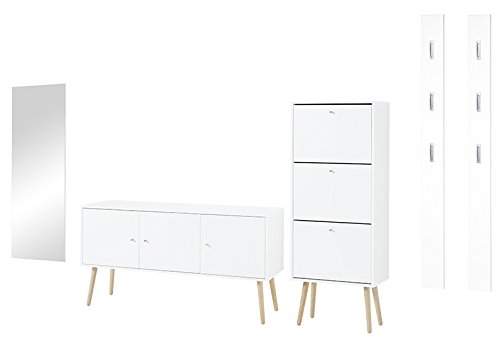 Germania 5-tlg. Garderoben-Set 8404-84 GW-Senja | Im skandinavischen Stil | 347 x 200 x 40 cm - 8404-84 Germania 5-tlg. Garderoben-Set 8404-84 GW-Senja | Im skandinavischen Stil | 347 x 200 x 40 cm