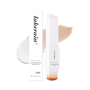 Color-Changing Cream Foundation Stick with Skincare Formula – Medium to Full Coverage, Dewy & Glowy Finish, Dual-Ended with Detachable Brush for Seamless Blend (#3 Natural)