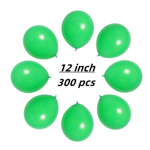 Image of 300 Pack Green Balloons 12 inch Green Latex Party Balloon Bulk for Various Party Events Decorations