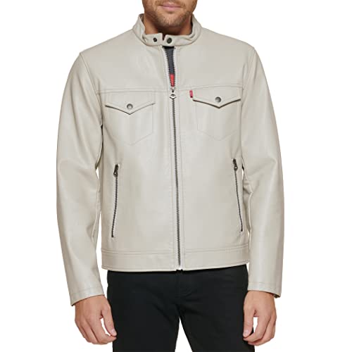 Image of Levi's Men's Faux Leather Racer Jacket Coat