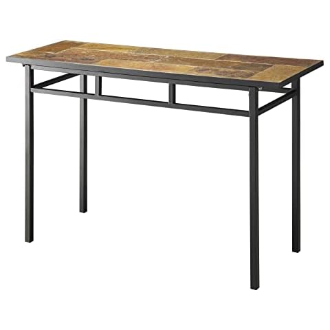 4D Concepts Sofa Table with Slate Top, Metal/Slate Cover