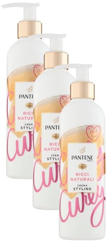 Pantene Pro-V Crema Styling+ Termoprotettore Ricci Naturali, Senza Risciacquo, Nutriente,