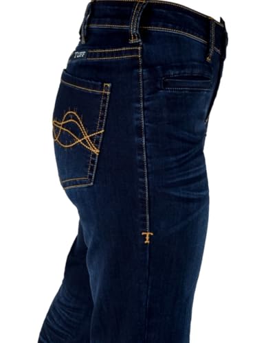 Cowgirl Tuff Western Jeans Womens Platinum High Rise Dark Wash JPLTNM2