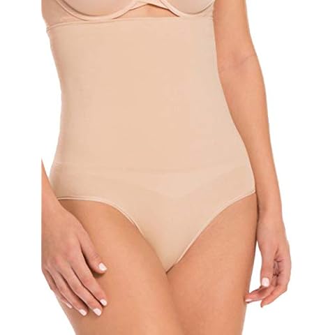 Red Hot by Spanx® Remarkable Results -Waisted Brief – Seamless Underwear for Women – Blended Nylon Naked MD One Size Cover
